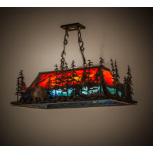 Bear Through the Trees 6 Light 19" Wide Linear Pendant