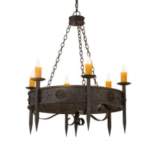 Calandra 6 Light 36" Wide Taper Candle Style Chandelier