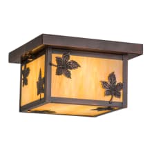 Hyde Park Maple Leaf 14" Wide Flush Mount Square Ceiling Fixture