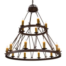 Lakeshore 15 Light 54" Wide Taper Candle Style Chandelier