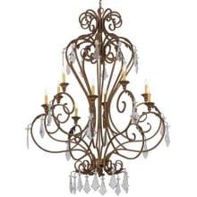 Josephine 10 Light 49" Wide Taper Candle Style Chandelier