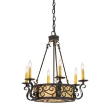 Delano 6 Light 24" Wide Taper Candle Style Chandelier