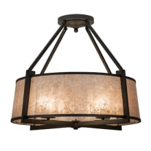 Cilindro Lucy 4 Light 31" Wide Semi-Flush Ceiling Fixture - Wrought Iron Finish