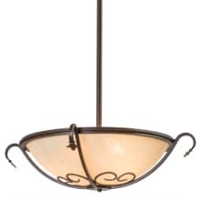 Alaine 3 Light 24" Wide Pendant - Cafe-Noir Finish