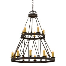 Lakeshore 15 Light 48" Wide Taper Candle Ring Chandelier