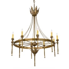 Amaury 10 Light 36" Wide Taper Candle Style Chandelier