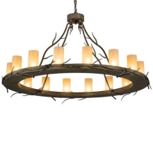 Loxley Branches 16 Light 49" Wide Ring Chandelier