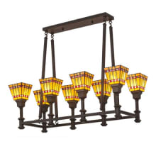 Long Prairie Corn 8 Light 17" Wide Linear Chandelier