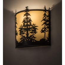 Tall Pines 2 Light 12" Tall Wall Sconce with Pine Tree Shade