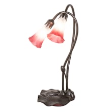 Tiffany Pond Lily 2 Light 16" Tall Buffet Table Lamp