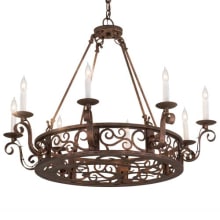 Delano 8 Light 36" Wide Taper Candle Style Chandelier