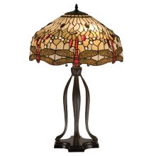 30.5" H Tiffany Hanginghead Dragonfly Table Lamp