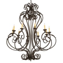 Josephine 10 Light 48" Wide Taper Candle Style Chandelier