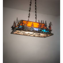 Moose through the Trees 6 Light 19" Wide Linear Pendant