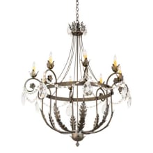 Antonia 8 Light 40" Wide Crystal Candle Style Chandelier