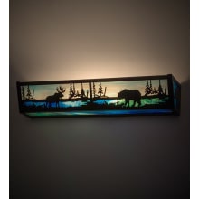 Moose and Black Bear 24" Wide Bath Bar with Shade