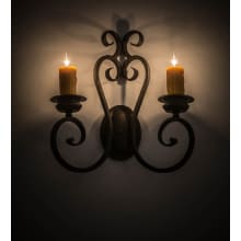 Fernando 2 Light 18" Tall Wall Sconce with Faux Candles