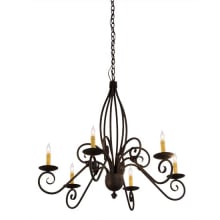 Squire 6 Light 36" Wide Taper Candle Style Chandelier