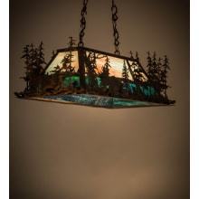 Moose Through the Trees 6 Light 20" Wide Linear Pendant