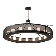 Loxley Golpe 16 Light 78" Wide Ring Chandelier