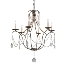Kaitlynn 6 Light 31" Wide Crystal Candle Style Chandelier