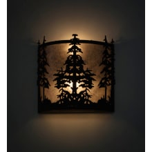 Tall Pines 2 Light 12" Tall Wall Sconce with Shade