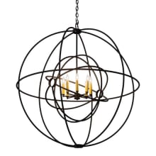 Atom Enerjisi 8 Light 43" Wide Taper Candle Globe Chandelier