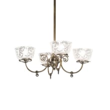 Revival Gas and Electric 4 Light 27" Wide Chandelier