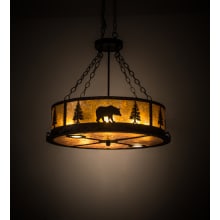 Wildlife at Dusk 6 Light 26" Wide Suspension Pendant