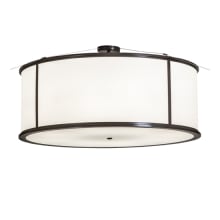 Arcas 8 Light 48" Wide Semi-Flush Drum Ceiling Fixture - Timeless Bronze Finish - GU24 Bulb Base