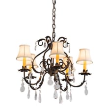 Chantilly 5 Light 25" Wide Crystal Chandelier