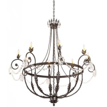 Antonia 8 Light 58" Wide Crystal Candle Style Chandelier