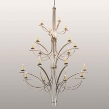 Corfe 20 Light 74" Wide Taper Candle Style Chandelier