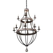 Georgetown 12 Light 36" Wide Taper Candle Style Chandelier