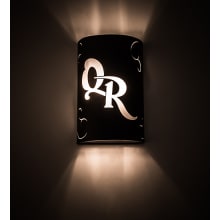 Personalized QR Monogram 2 Light 15" Tall Wall Sconce