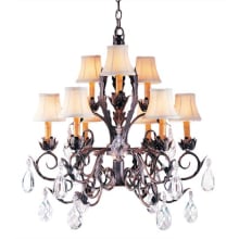 New Country French 9 Light 26" Wide Crystal Chandelier