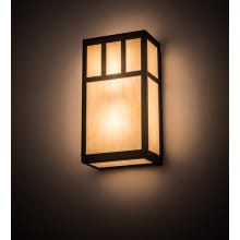 Hyde Park 2 Light 12" Tall Wall Sconce wit Rectangle Shade