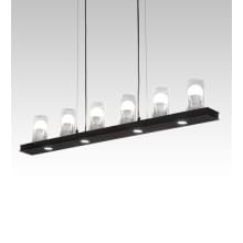 6 Light 44" Wide Pillar Candle Linear Pendant