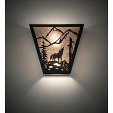Wolf on the Loose 2 Light 12" Tall Wall Sconce with Shade