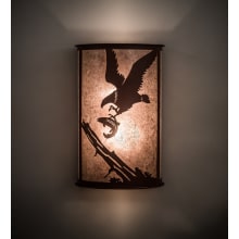 Strike of Eagle 2 Light 20" Tall Wall Sconce with Shade