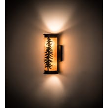 Tall Pines 2 Light 12" Tall Hand Crafted Wall Sconce