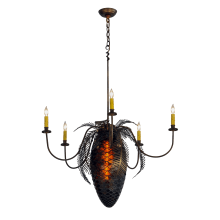Pinecone 5 Light 41" Wide Taper Candle Chandelier