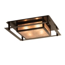 Quezon 4 Light 34" Wide Flush Mount Square Ceiling Fixture - Timeless Bronze Finish