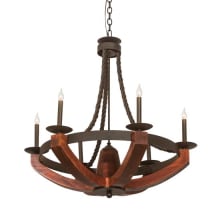 Doyle 6 Light 34" Wide Taper Candle Style Chandelier