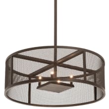 4 Light 30" Wide Cage Pendant