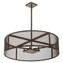 4 Light 36" Wide Cage Pendant