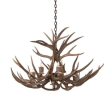 Antlers 8 Light 38" Wide Antler Candle Style Chandelier
