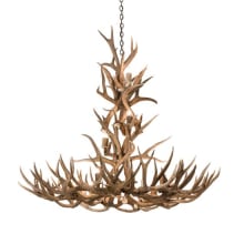 Antlers 12 Light 52" Wide Antler Candle Style Chandelier