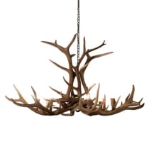 Antlers 8 Light 66" Wide Antler Candle Style Chandelier