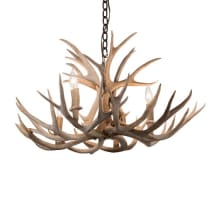 Antlers 4 Light 30" Wide Antler Candle Style Chandelier